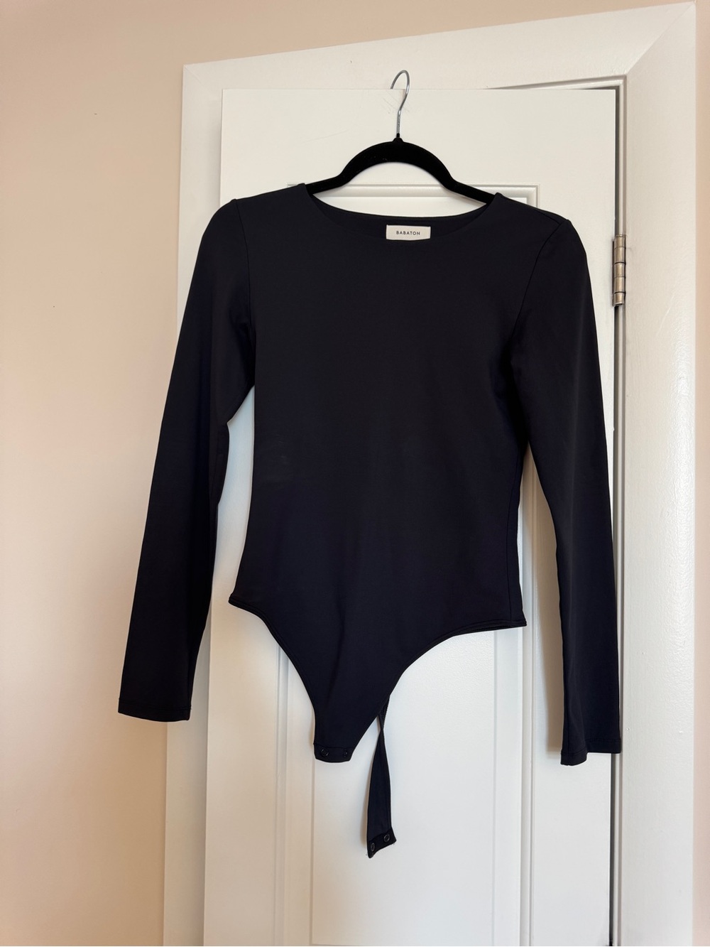 Babaton Black Contour Long Sleeve Bodysuit